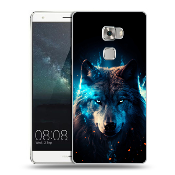 Пластиковый чехол на Huawei Mate S с принтом Волк ночной