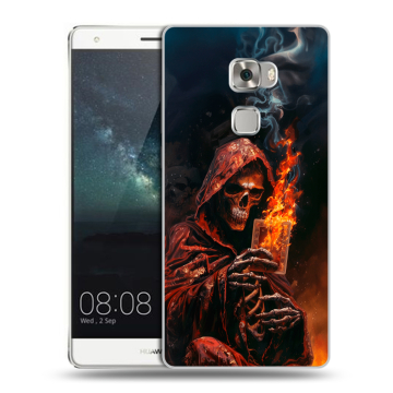 Пластиковый чехол на Huawei Mate S с принтом Скелет и карты Пластиковый чехол на Huawei Mate S с принтом Скелет и карты