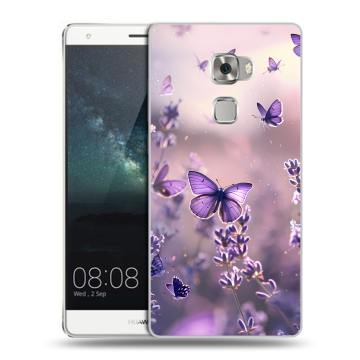 Пластиковый чехол на Huawei Mate S с принтом бабочки и лаванда Пластиковый чехол на Huawei Mate S с принтом бабочки и лаванда