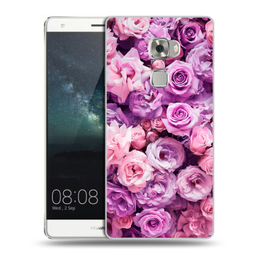 Пластиковый чехол на Huawei Mate S с принтом лавандовые розы Пластиковый чехол на Huawei Mate S с принтом лавандовые розы