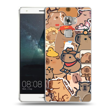 Пластиковый чехол на Huawei Mate S с принтом капибара