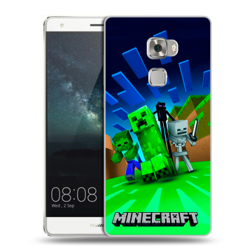 Пластиковый чехол на Huawei Mate S с принтом Майнкрафт