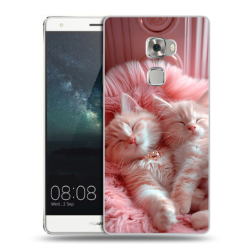 Пластиковый чехол на Huawei Mate S с принтом котята котики