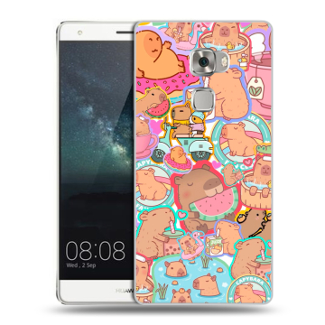 Пластиковый чехол на Huawei Mate S с принтом капибары Пластиковый чехол на Huawei Mate S с принтом капибары
