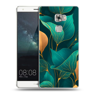 Пластиковый чехол на Huawei Mate S с принтом Листья и золото Пластиковый чехол на Huawei Mate S с принтом Листья и золото