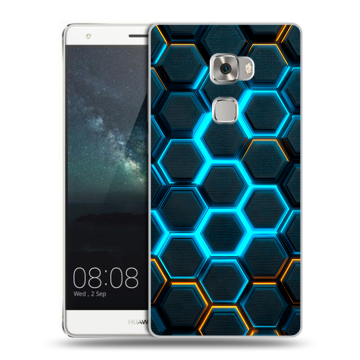 Пластиковый чехол на Huawei Mate S с принтом Неоновые соты Пластиковый чехол на Huawei Mate S с принтом Неоновые соты