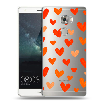 Пластиковый чехол на Huawei Mate S с принтом Сердечки Пластиковый чехол на Huawei Mate S с принтом Сердечки