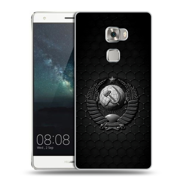 Пластиковый чехол на Huawei Mate S с принтом Герб Флаг СССР
