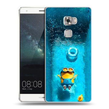 Пластиковый чехол на Huawei Mate S с принтом Миньоны