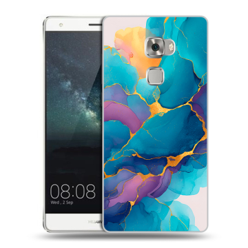 Пластиковый чехол на Huawei Mate S с принтом Мрамор блестки Пластиковый чехол на Huawei Mate S с принтом Мрамор блестки