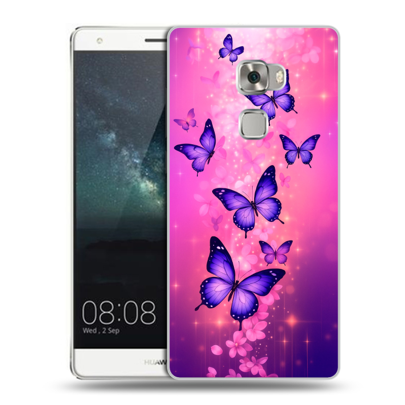 Пластиковый чехол на Huawei Mate S с принтом Бабочки Пластиковый чехол на Huawei Mate S с принтом Бабочки