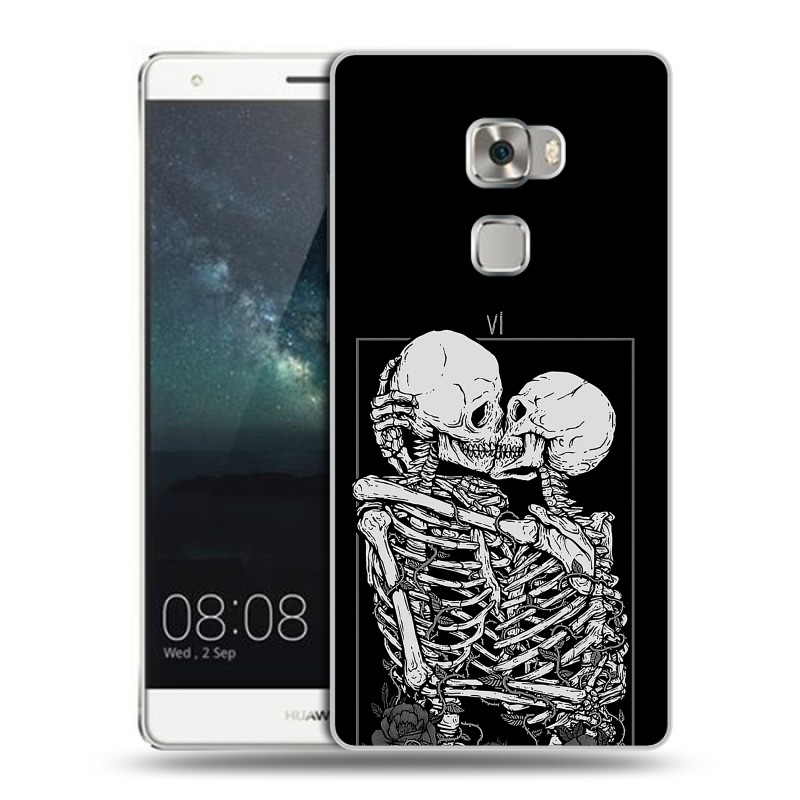 Пластиковый чехол на Huawei Mate S с принтом Поцелуй скелетов Пластиковый чехол на Huawei Mate S с принтом Поцелуй скелетов