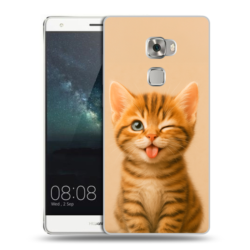 Пластиковый чехол на Huawei Mate S с принтом котенок Пластиковый чехол на Huawei Mate S с принтом котенок