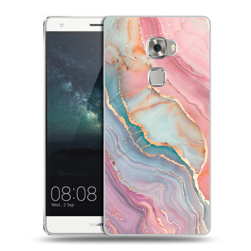 Пластиковый чехол на Huawei Mate S с принтом розовый мрамор Пластиковый чехол на Huawei Mate S с принтом розовый мрамор