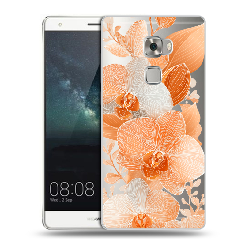 Пластиковый чехол на Huawei Mate S с принтом Бежевые цветы Пластиковый чехол на Huawei Mate S с принтом Бежевые цветы
