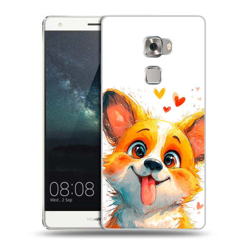 Пластиковый чехол на Huawei Mate S с принтом корги Пластиковый чехол на Huawei Mate S с принтом корги