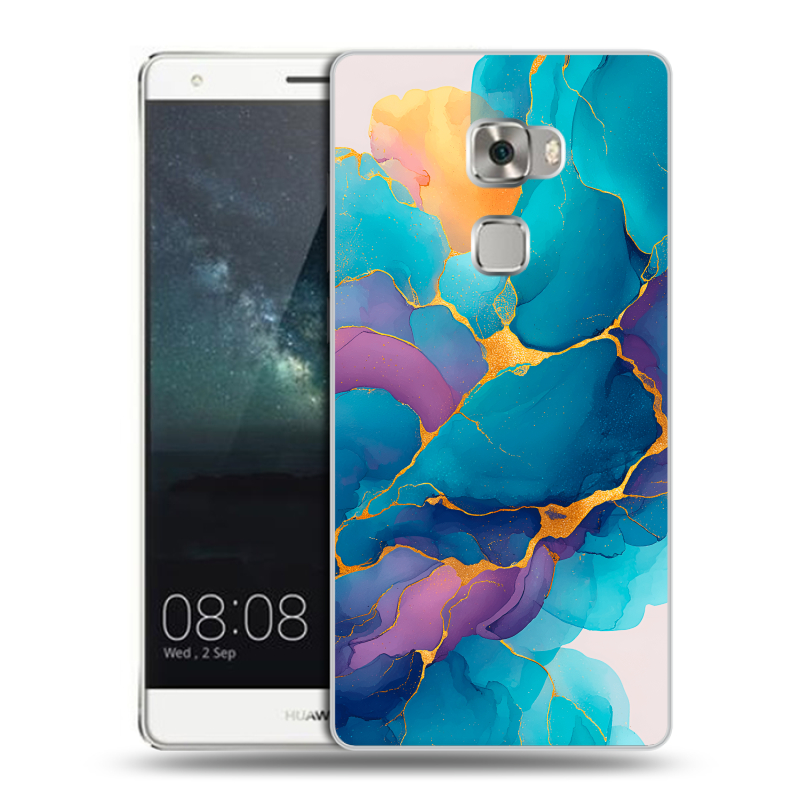 Пластиковый чехол на Huawei Mate S с принтом Мрамор блестки Пластиковый чехол на Huawei Mate S с принтом Мрамор блестки