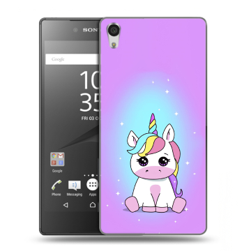Силиконовый чехол на Sony Xperia Z5 Premium с принтом Единорог