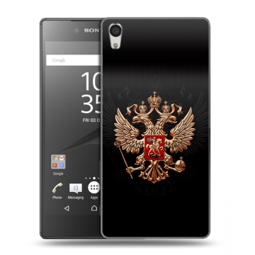 Силиконовый чехол на Sony Xperia Z5 Premium с принтом Герб России