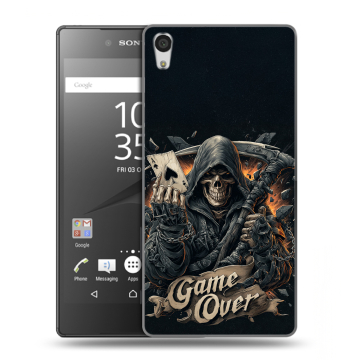 Силиконовый чехол на Sony Xperia Z5 Premium с принтом Скелет карты Силиконовый чехол на Sony Xperia Z5 Premium с принтом Скелет карты
