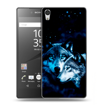 Силиконовый чехол на Sony Xperia Z5 Premium с принтом Волки