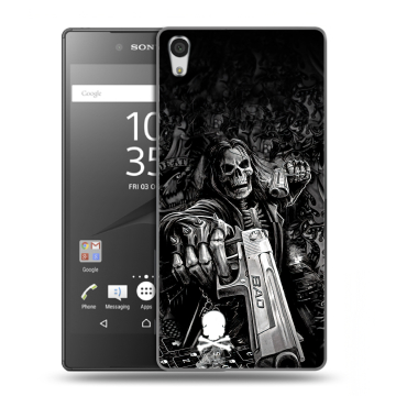 Силиконовый чехол на Sony Xperia Z5 Premium с принтом Скелет