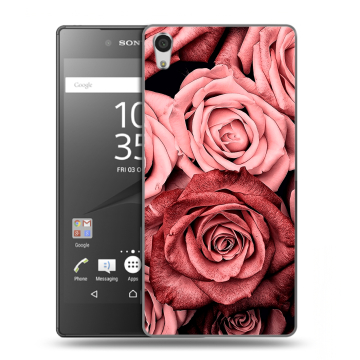 Силиконовый чехол на Sony Xperia Z5 Premium с принтом Цветы розы