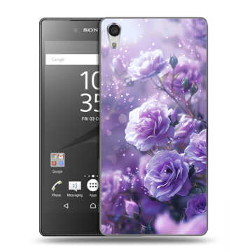 Силиконовый чехол на Sony Xperia Z5 Premium с принтом Розы цветы Силиконовый чехол на Sony Xperia Z5 Premium с принтом Розы цветы