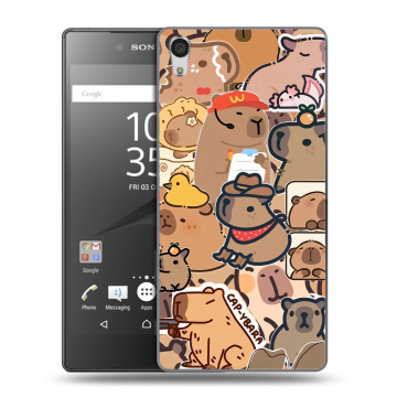 Силиконовый чехол на Sony Xperia Z5 Premium с принтом капибара