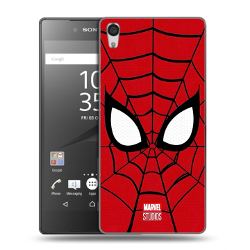 Силиконовый чехол на Sony Xperia Z5 Premium с принтом человек паук spiderman Силиконовый чехол на Sony Xperia Z5 Premium с принтом человек паук spiderman