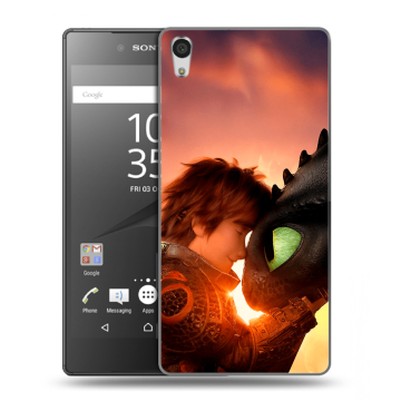 Силиконовый чехол на Sony Xperia Z5 Premium с принтом Как приручить дракона