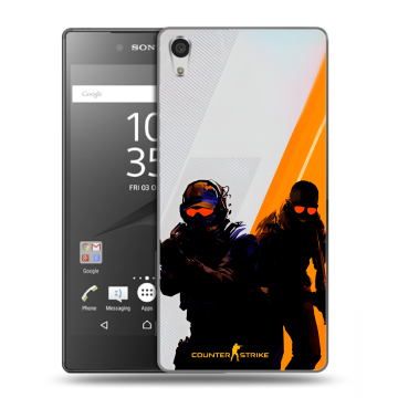 Силиконовый чехол на Sony Xperia Z5 Premium с принтом Контер страйк Counter strike