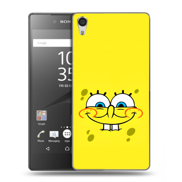 Силиконовый чехол на Sony Xperia Z5 Premium с принтом спанчбоб спанч боб Силиконовый чехол на Sony Xperia Z5 Premium с принтом спанчбоб спанч боб