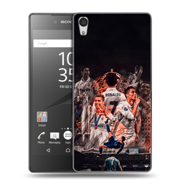 Силиконовый чехол на Sony Xperia Z5 Premium с принтом Реал Роналдо Real Ronaldo Силиконовый чехол на Sony Xperia Z5 Premium с принтом Реал Роналдо Real Ronaldo