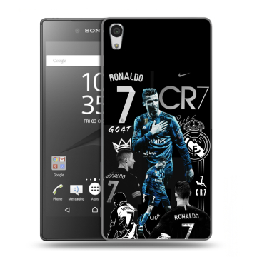Силиконовый чехол на Sony Xperia Z5 Premium с принтом Реал Роналдо Силиконовый чехол на Sony Xperia Z5 Premium с принтом Реал Роналдо