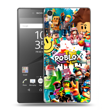 Силиконовый чехол на Sony Xperia Z5 Premium с принтом Roblox Роблокс Силиконовый чехол на Sony Xperia Z5 Premium с принтом Roblox Роблокс