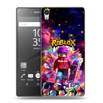 Силиконовый чехол на Sony Xperia Z5 Premium с принтом Roblox Роблокс Силиконовый чехол на Sony Xperia Z5 Premium с принтом Roblox Роблокс