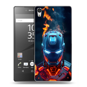 Силиконовый чехол на Sony Xperia Z5 Premium с принтом IronMan Железный человек