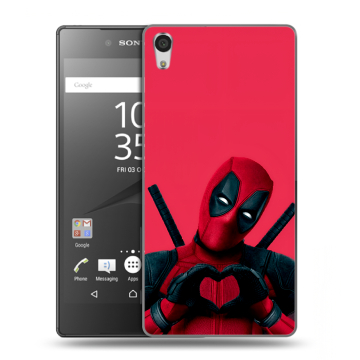 Силиконовый чехол на Sony Xperia Z5 Premium с принтом Дедпул Deadpool