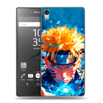 Силиконовый чехол на Sony Xperia Z5 Premium с принтом Аниме Наруто Naruto