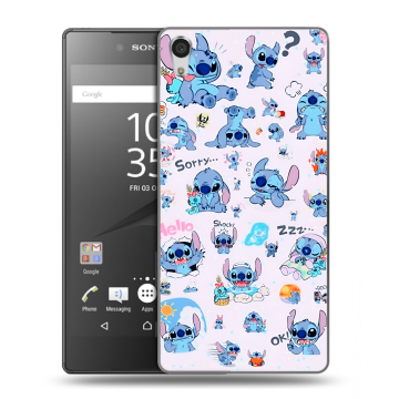 Силиконовый чехол на Sony Xperia Z5 Premium с принтом Лило и Стич Силиконовый чехол на Sony Xperia Z5 Premium с принтом Лило и Стич