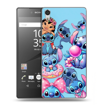 Силиконовый чехол на Sony Xperia Z5 Premium с принтом Лило и Стич Силиконовый чехол на Sony Xperia Z5 Premium с принтом Лило и Стич