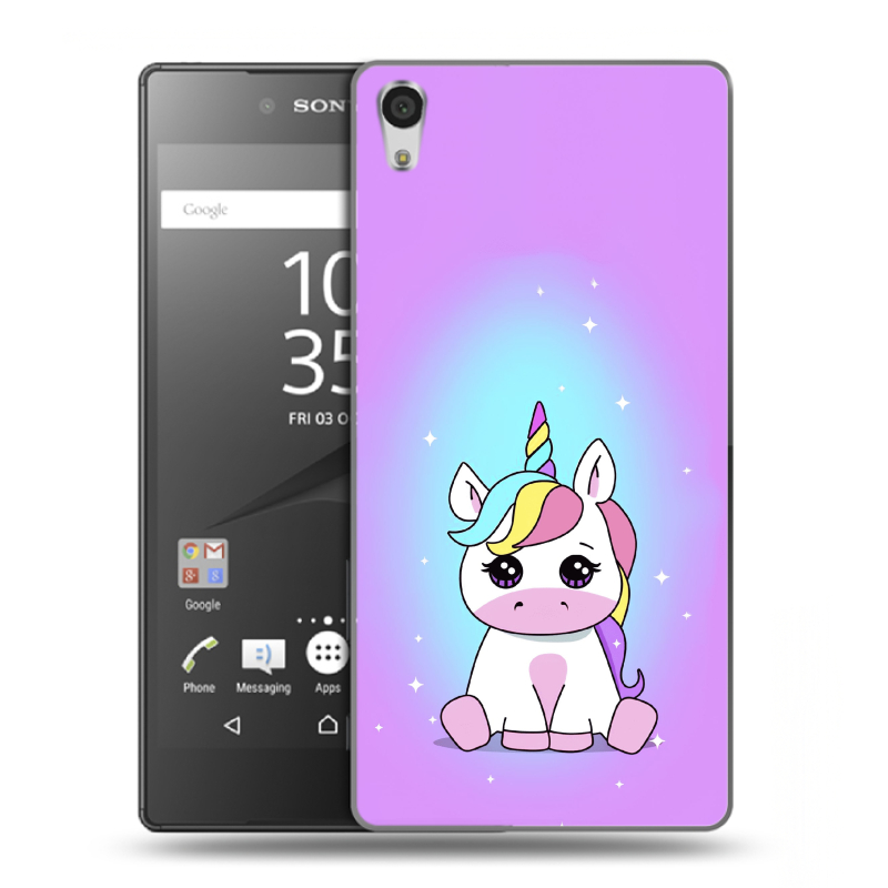 Силиконовый чехол на Sony Xperia Z5 Premium с принтом Единорог Силиконовый чехол на Sony Xperia Z5 Premium с принтом Единорог