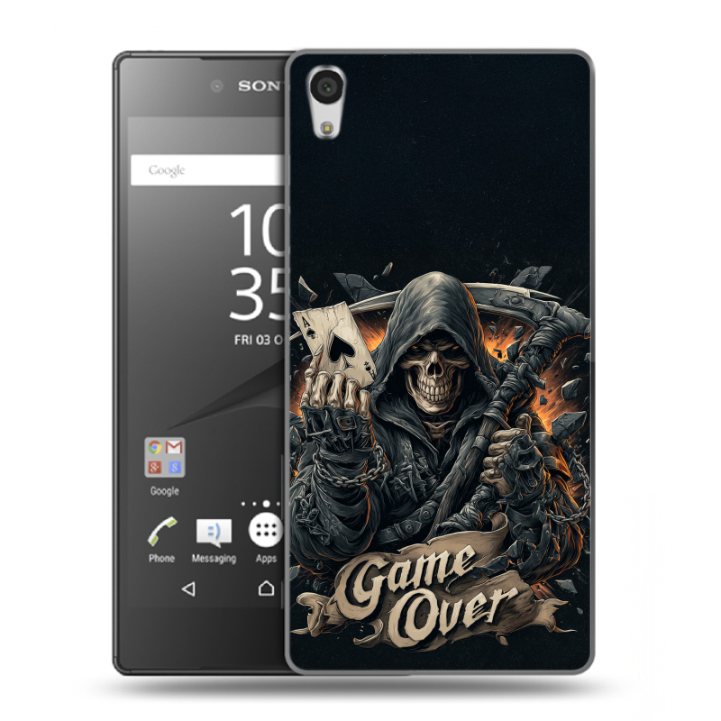 Силиконовый чехол на Sony Xperia Z5 Premium с принтом Скелет карты Силиконовый чехол на Sony Xperia Z5 Premium с принтом Скелет карты