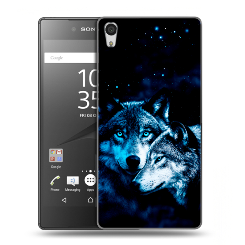 Пластиковый чехол на Sony Xperia Z5 Premium с принтом Волки Пластиковый чехол на Sony Xperia Z5 Premium с принтом Волки