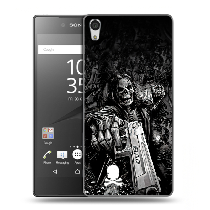 Силиконовый чехол на Sony Xperia Z5 Premium с принтом Скелет Силиконовый чехол на Sony Xperia Z5 Premium с принтом Скелет
