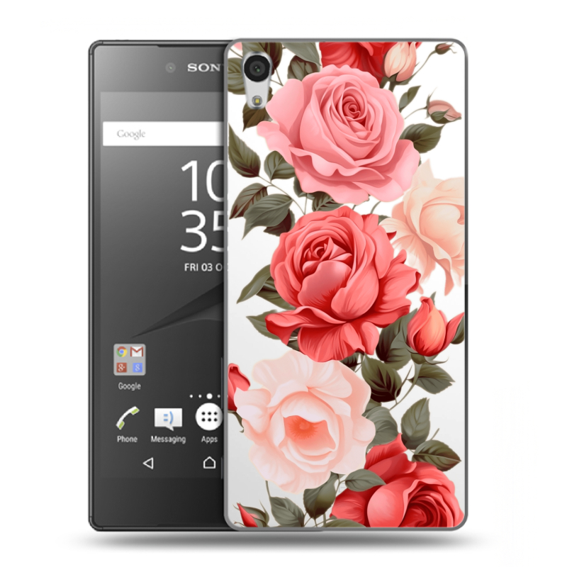 Силиконовый чехол на Sony Xperia Z5 Premium с принтом Розы Силиконовый чехол на Sony Xperia Z5 Premium с принтом Розы