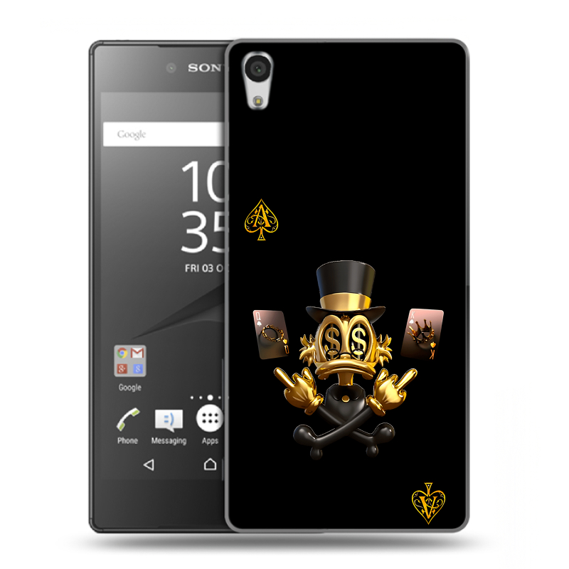 Пластиковый чехол на Sony Xperia Z5 Premium с принтом Золотой скрудж макдак Пластиковый чехол на Sony Xperia Z5 Premium с принтом Золотой скрудж макдак