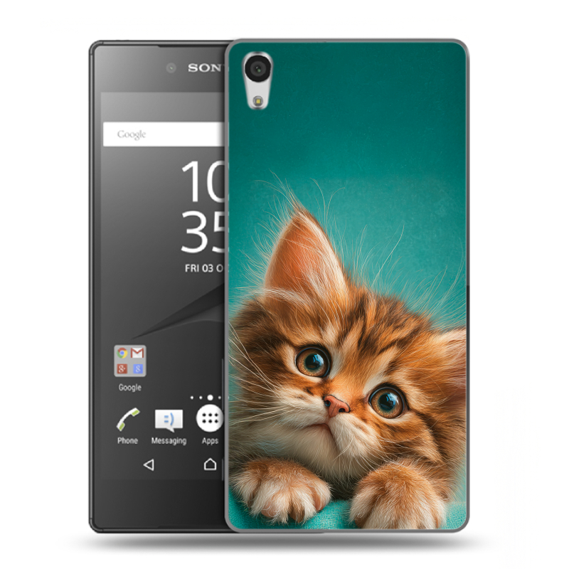 Силиконовый чехол на Sony Xperia Z5 Premium с принтом котенок Силиконовый чехол на Sony Xperia Z5 Premium с принтом котенок