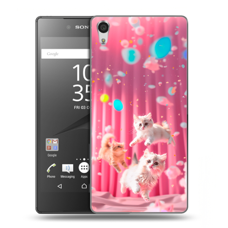 Силиконовый чехол на Sony Xperia Z5 Premium с принтом милые котики Силиконовый чехол на Sony Xperia Z5 Premium с принтом милые котики